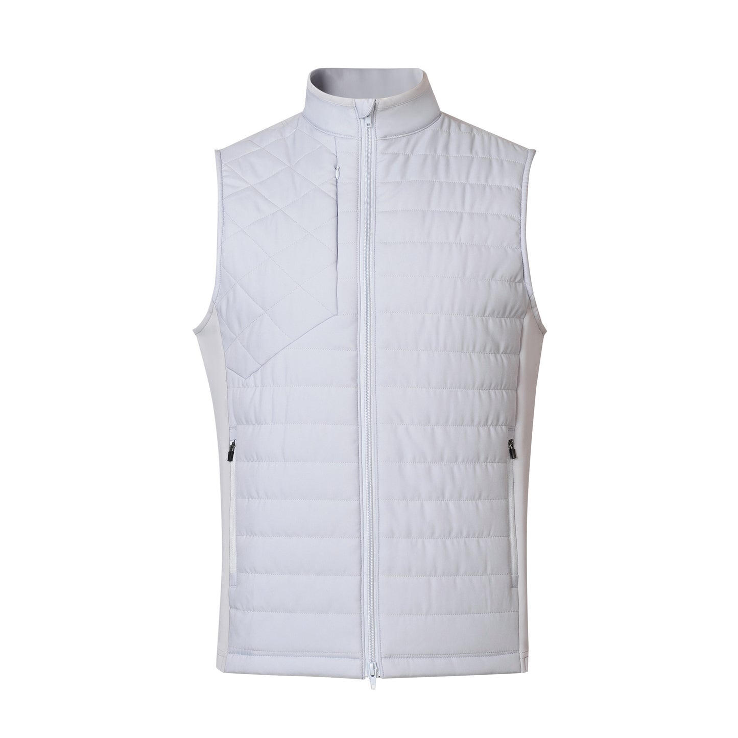 White quilted vest on a white background