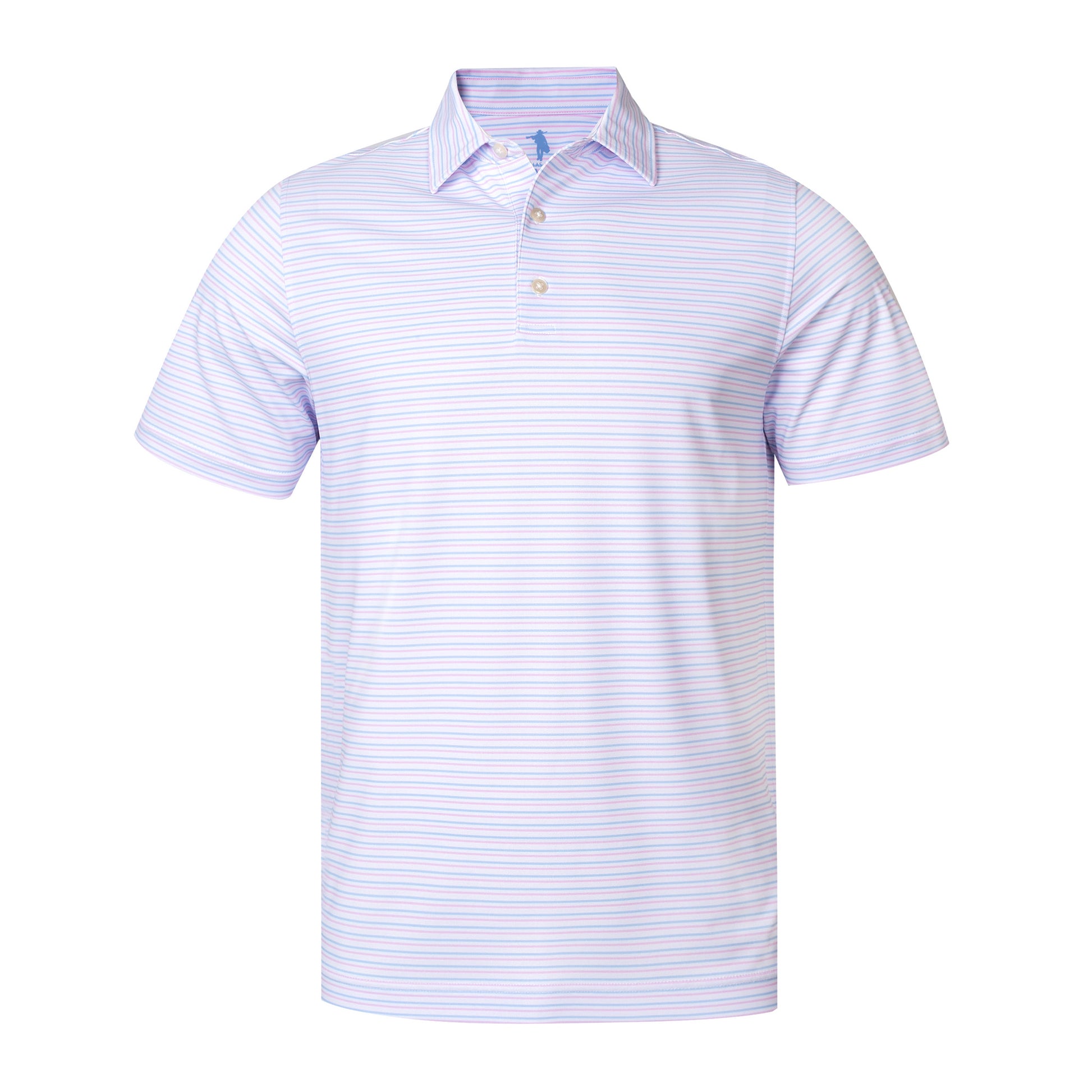 Striped polo shirt on a white background