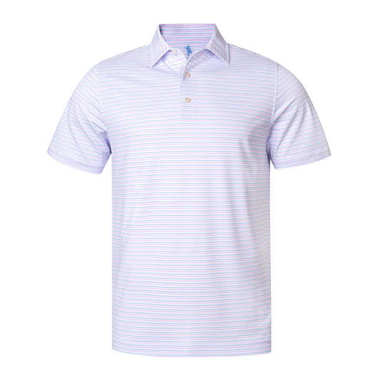 Striped polo shirt on a white background