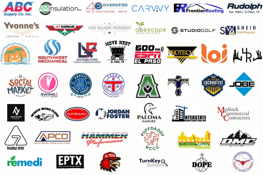 Collection of various logos from different companies on a white background